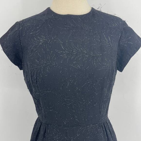 Vintage Black Stitched Dress - Picture 4 of 7